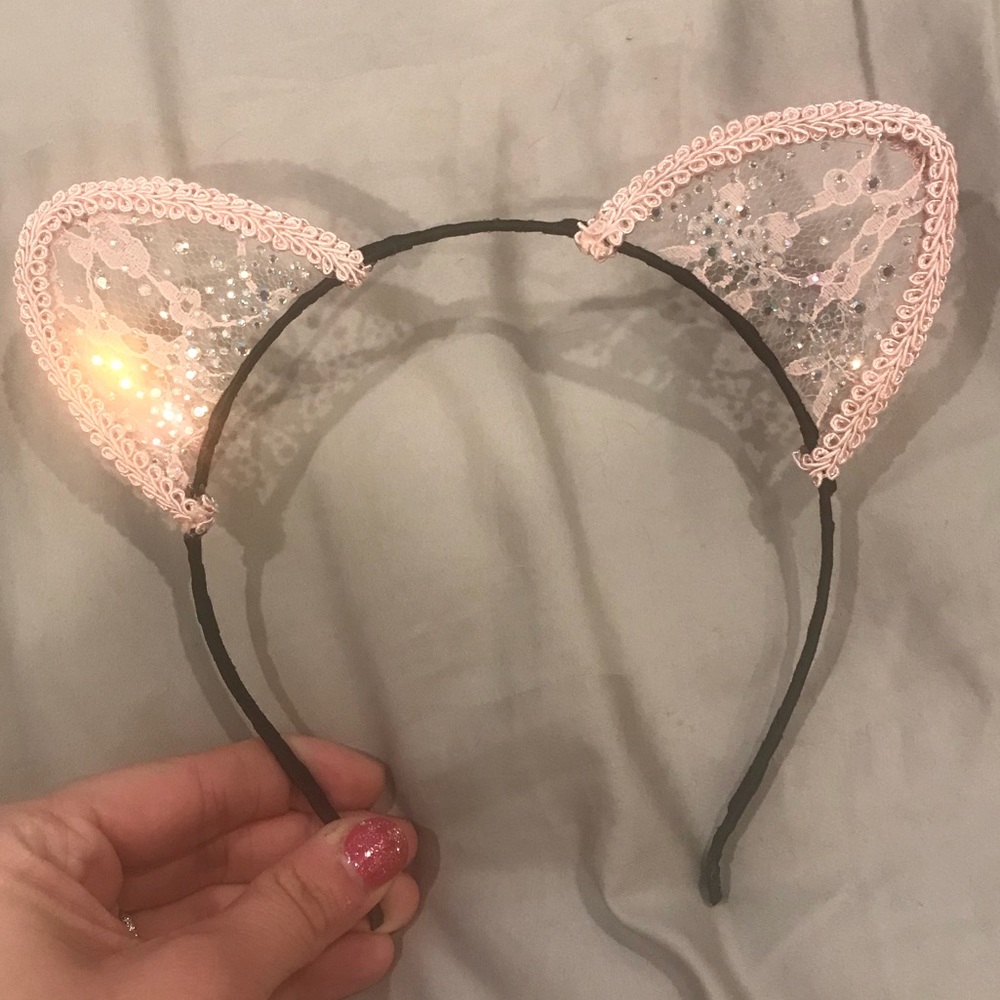 Blush Pink cat ear headband
